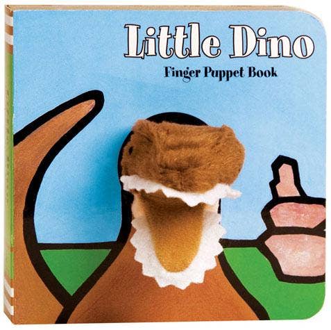 Book: Little Dino Finger Puppet Book is a children’s board book featuring a charming dinosaur and an attached plush finger puppet, offering interactive fun and making it an ideal choice for little ones who love dinosaurs.