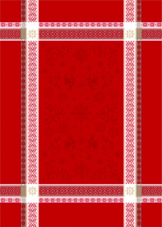 The Holiday Red Tea Towel is a 20x28 rectangular cotton towel featuring intersecting white and beige lines with diamond motifs, perfect for festive Christmas decor; includes a hanging tag for easy display.