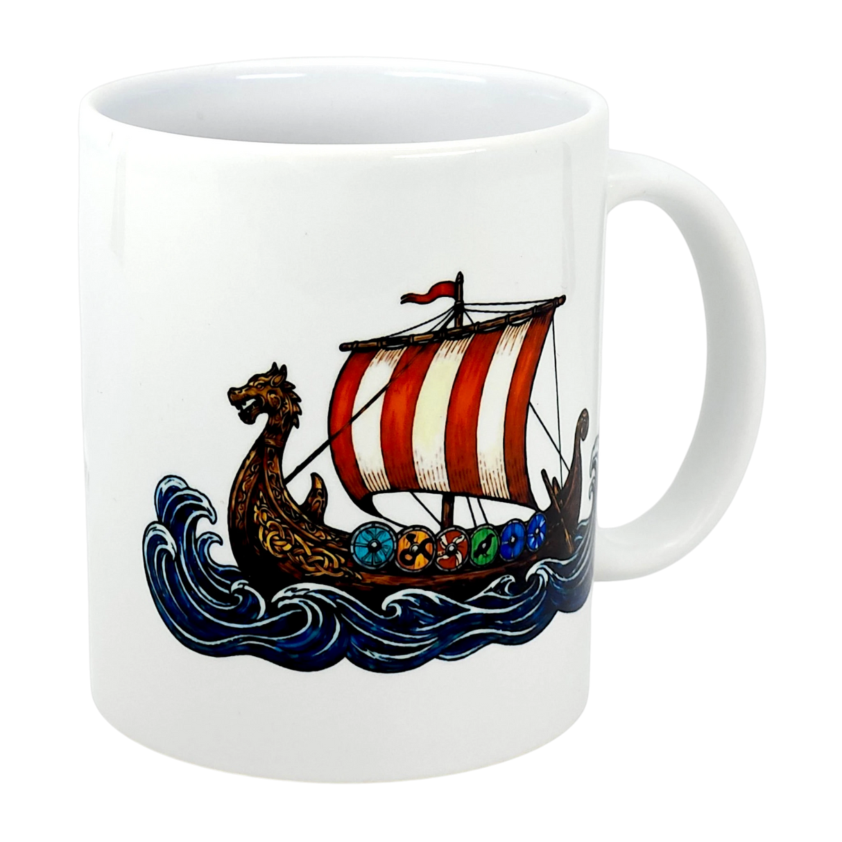 Mug: Viking Longship Ceramic Mug (11 oz)