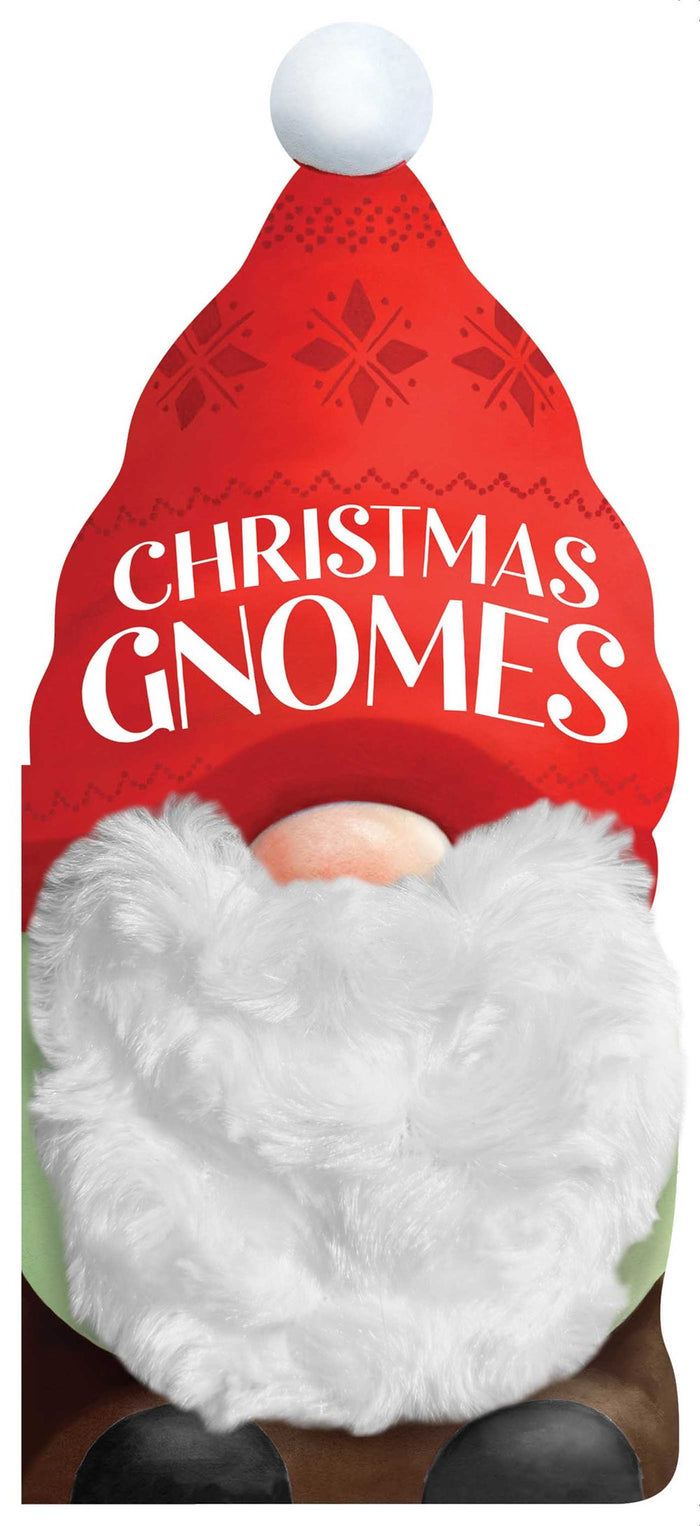 The “Christmas Gnomes” gnome-shaped board book by Kelly Green features a fuzzy white beard and red hat—perfect for festive children’s book or gnome-themed collections.