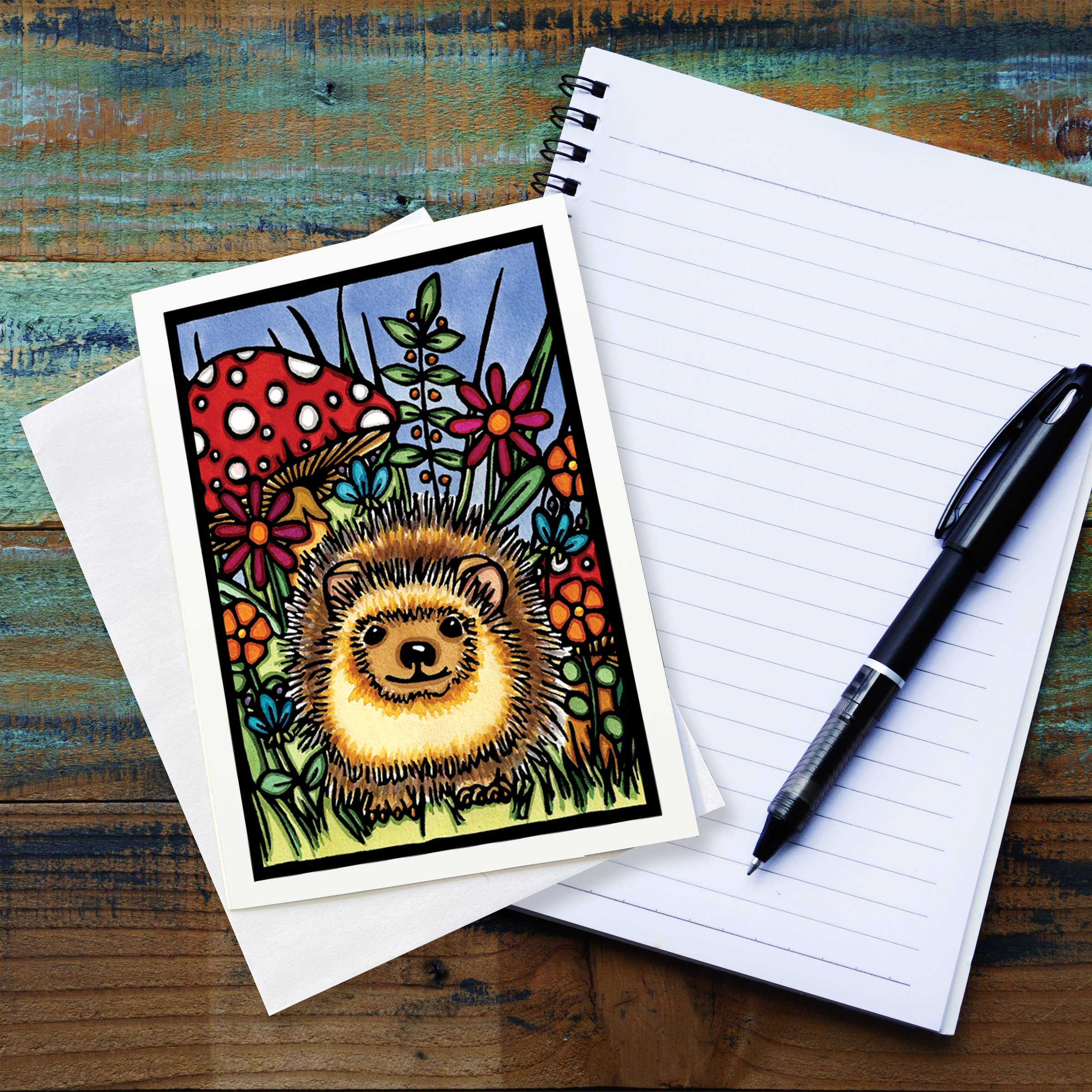 Greeting Card: Hedgehog by Sarah Angst