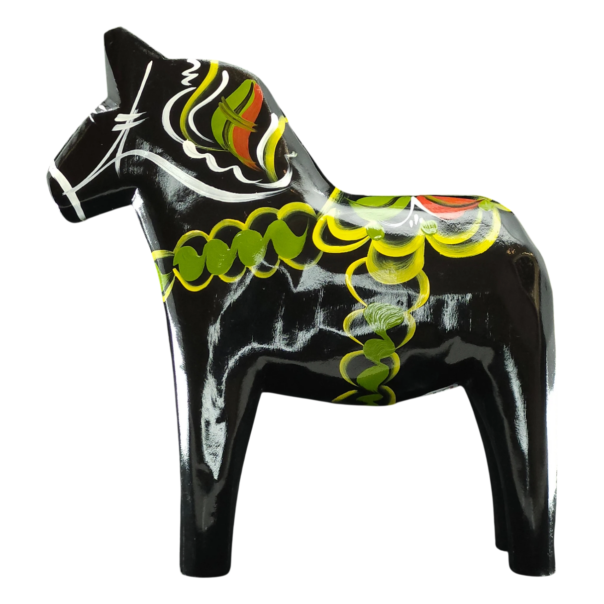 Dala Horse: Black Swedish Dala Horse | Handcrafted by Grannas A. Olsson in Sweden