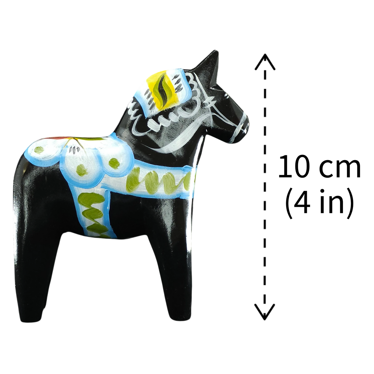 Dala Horse: Black Swedish Dala Horse | Handcrafted by Grannas A. Olsson in Sweden