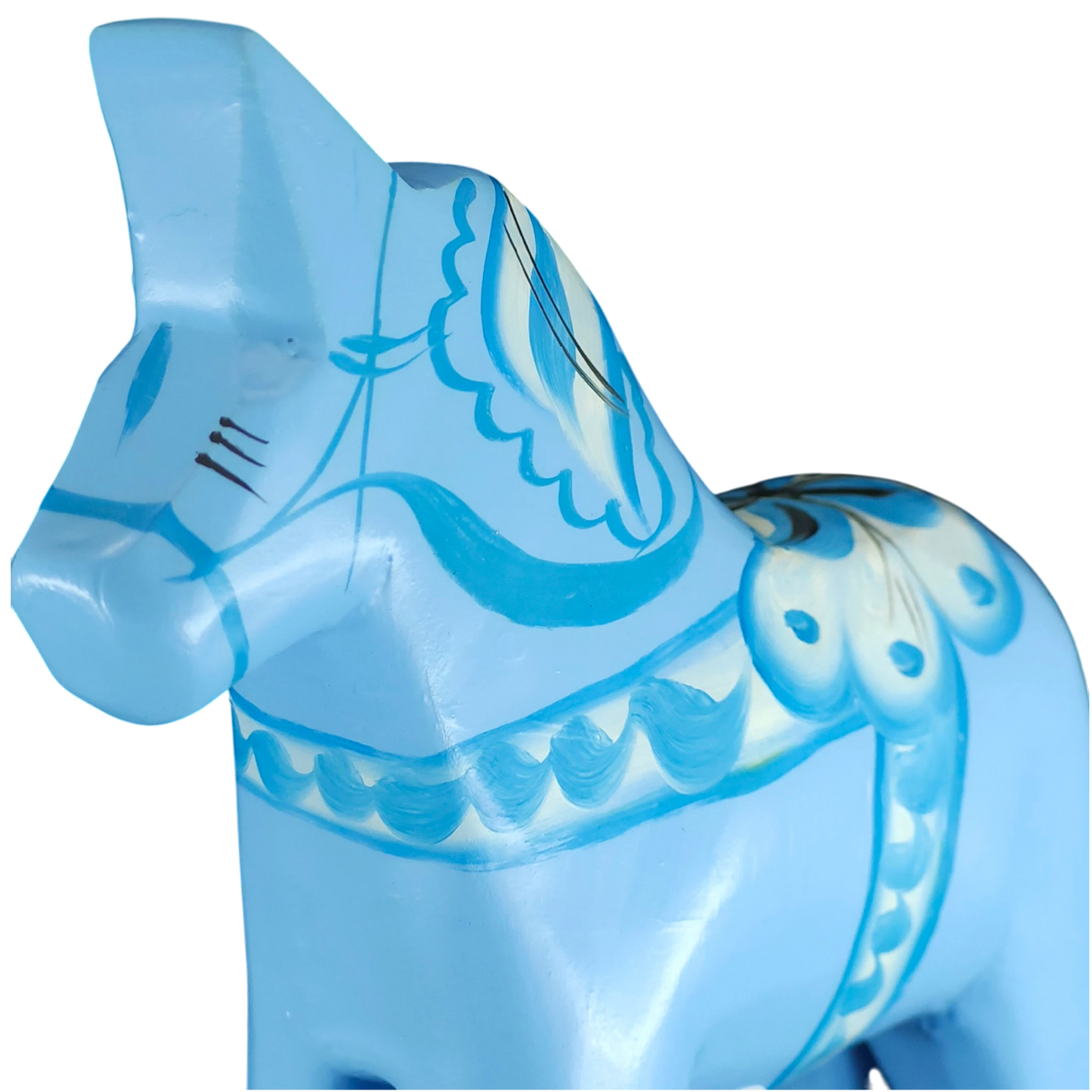 Dala Horse: Baby Blue Swedish Dala Horse | Grannas A. Olsson | Handcrafted in Sweden (10 cm / 4 inches)