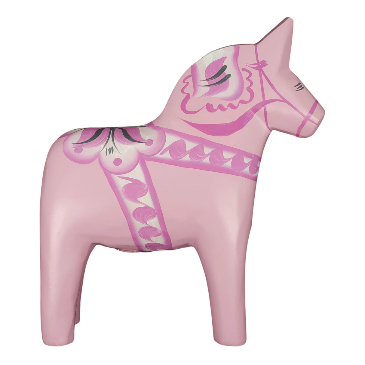 Dala Horse: Baby Pink Swedish Dala Horse | Handcrafted by Grannas A. Olsson in Sweden 10cm - 4"