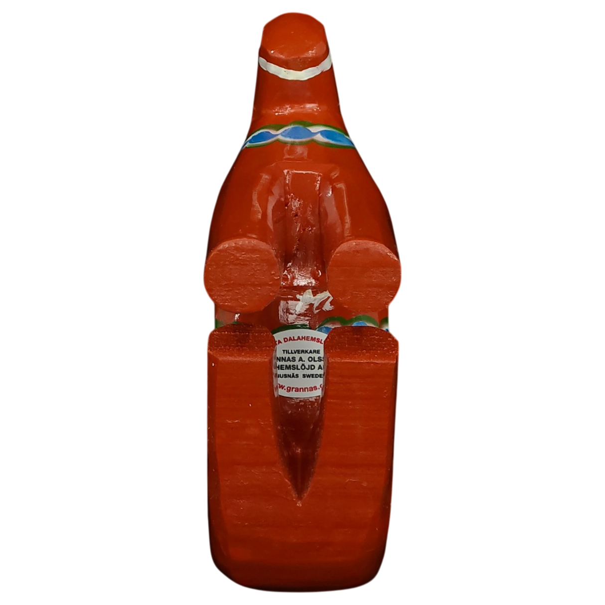 Dala Horse: Sitting Red Swedish Dala Horse | Handcrafted by Grannas A Olsson in Sweden