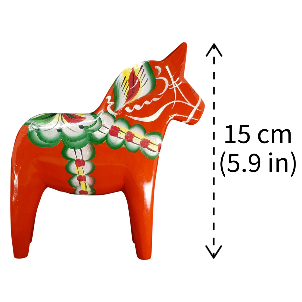 Dala Horse: Red Swedish Dala Horse | Handcrafted by Grannas A. Olsson in Sweden