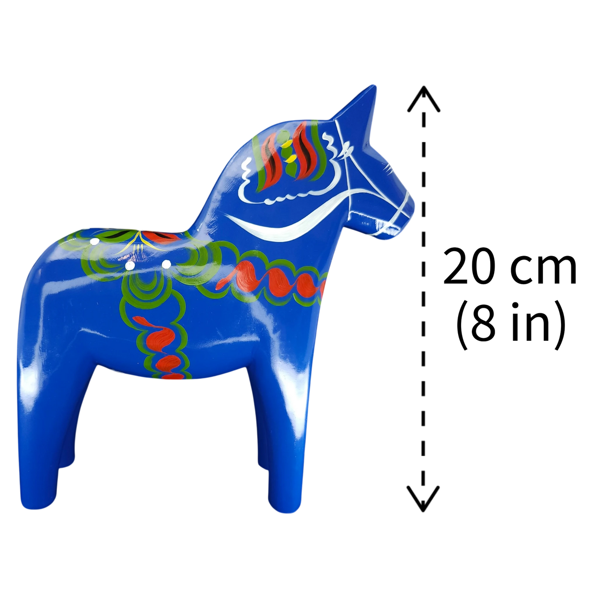 Dala Horse: Blue Swedish Dala Horse | Handcrafted by Grannas A. Olsson in Sweden
