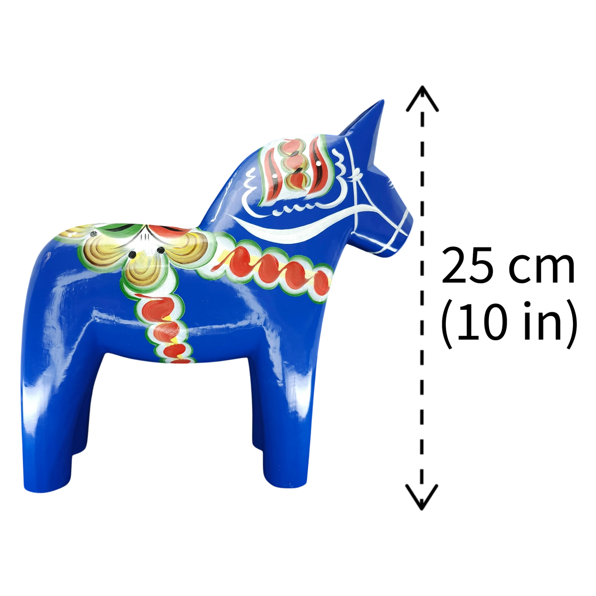 Dala Horse: Blue Swedish Dala Horse | Handcrafted by Grannas A. Olsson in Sweden