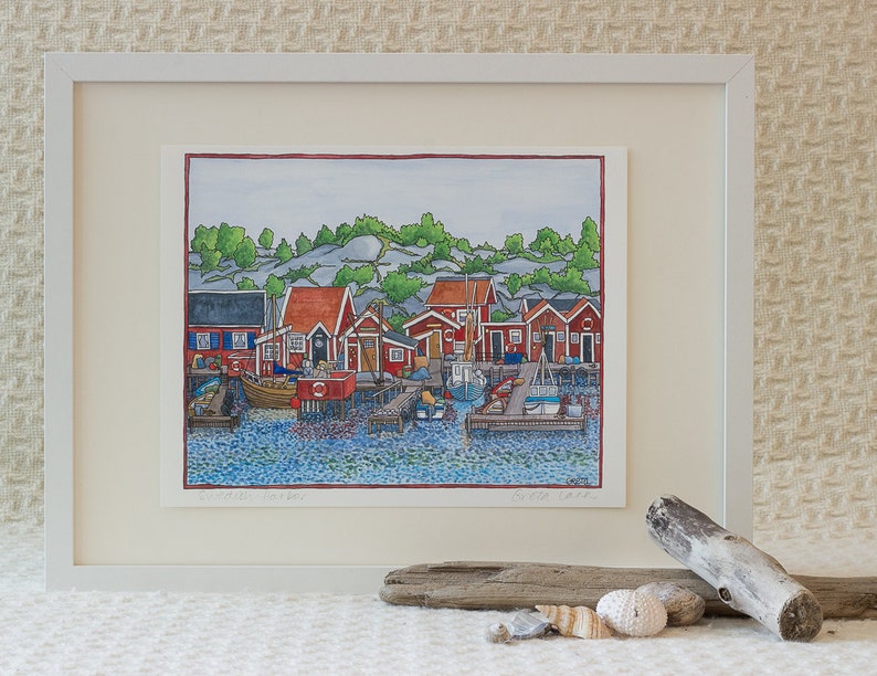 Artwork: "Swedish Harbor" by Greta Lann
