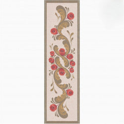 Runner: "Karin" Swedish Flowers 100% Organic Cotton Table Runner by Ekelund Master Weavers Made in Sweden