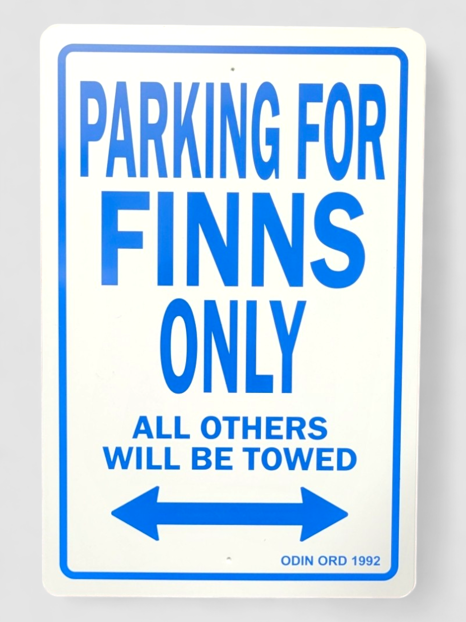 Sign: Parking for Finns Only