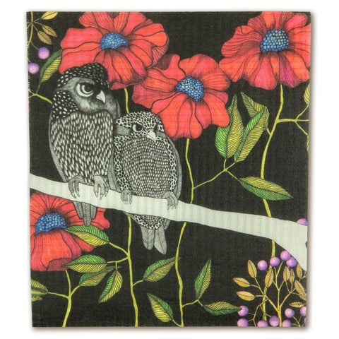 Dish Cloth: Angry Owls
