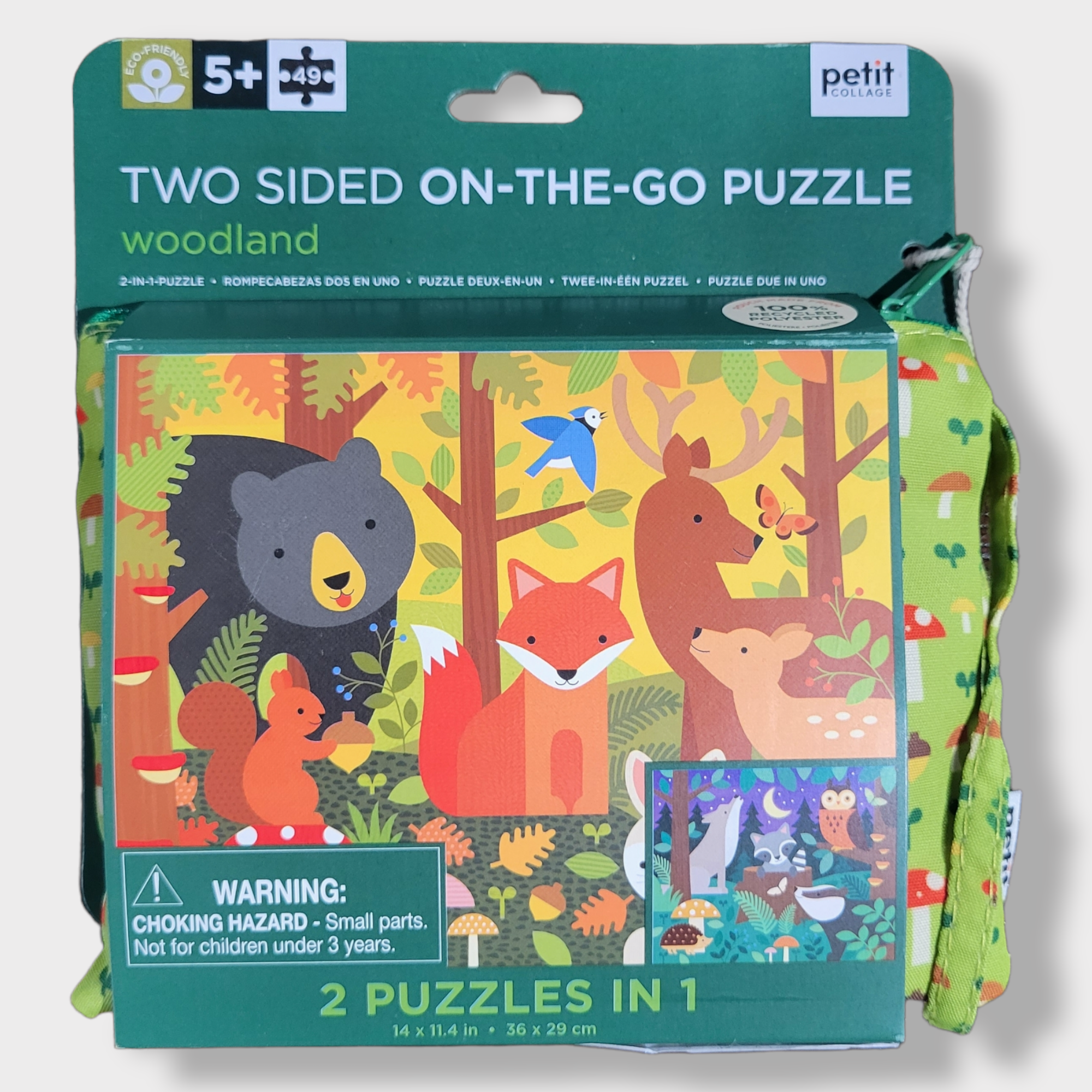 Puzzle: Two Sided On The Go Puzzle Woodland