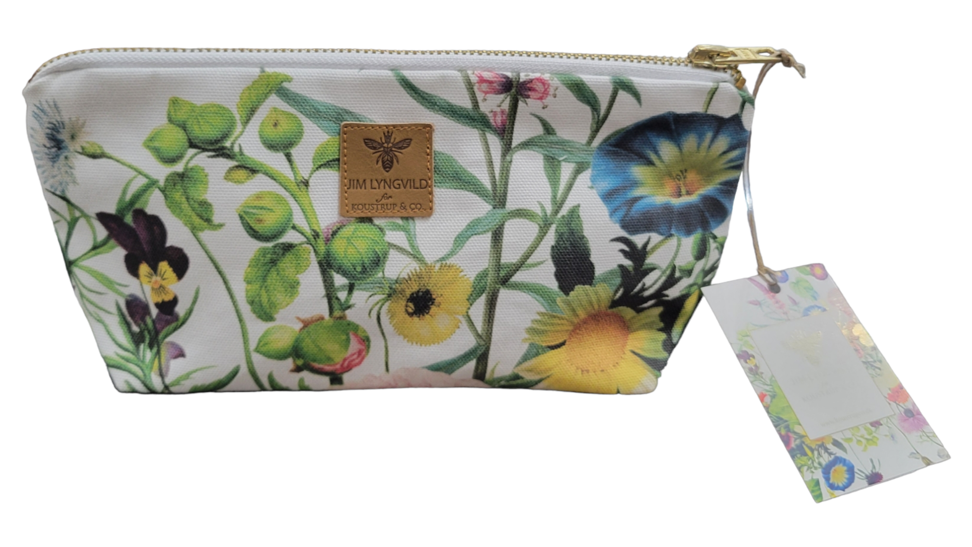Bag: Flower Garden Cosmetic Bag with Bottom