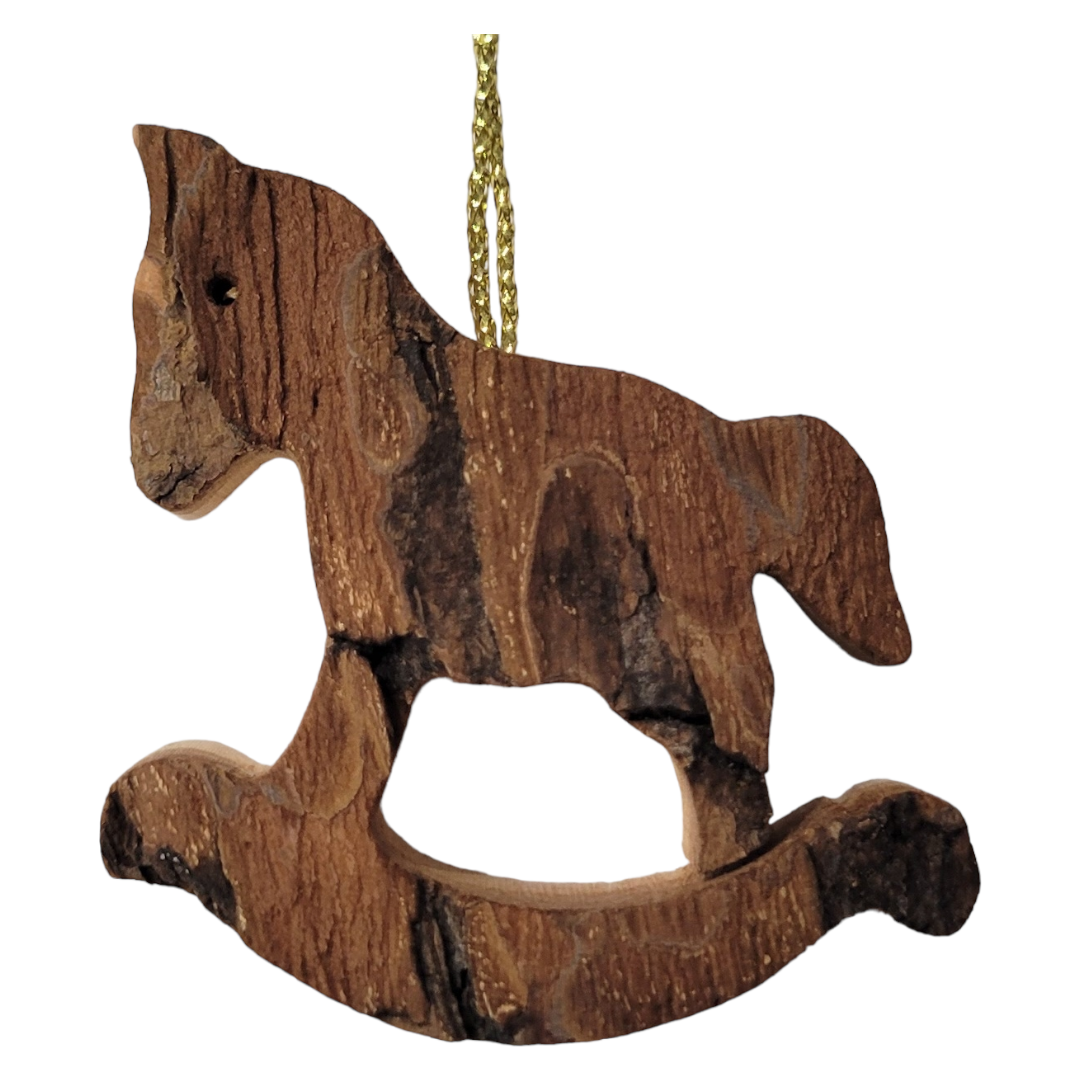 Ornament: Bark Rocking Dala Horse