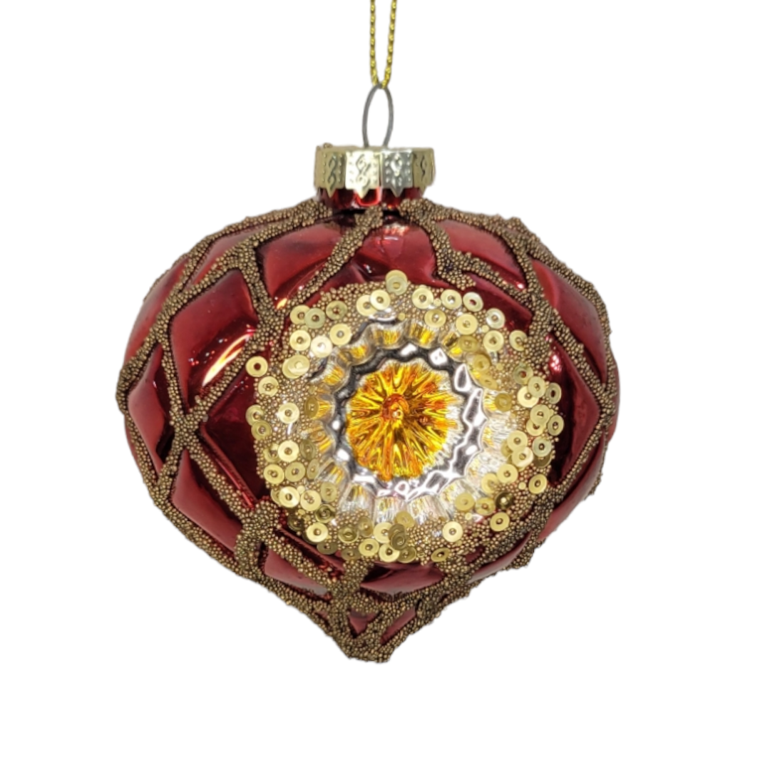 Ornament: Glass Ball Red Deco