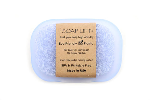 Soap Dish & Lift: Waterfall Soap Dish Set w/ Soap Lift Soap Saver - Crystal