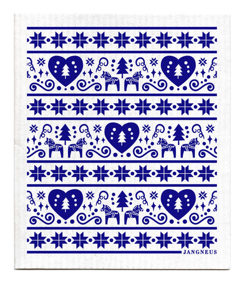 Swedish Dishcloth - Dalarna - Blue
