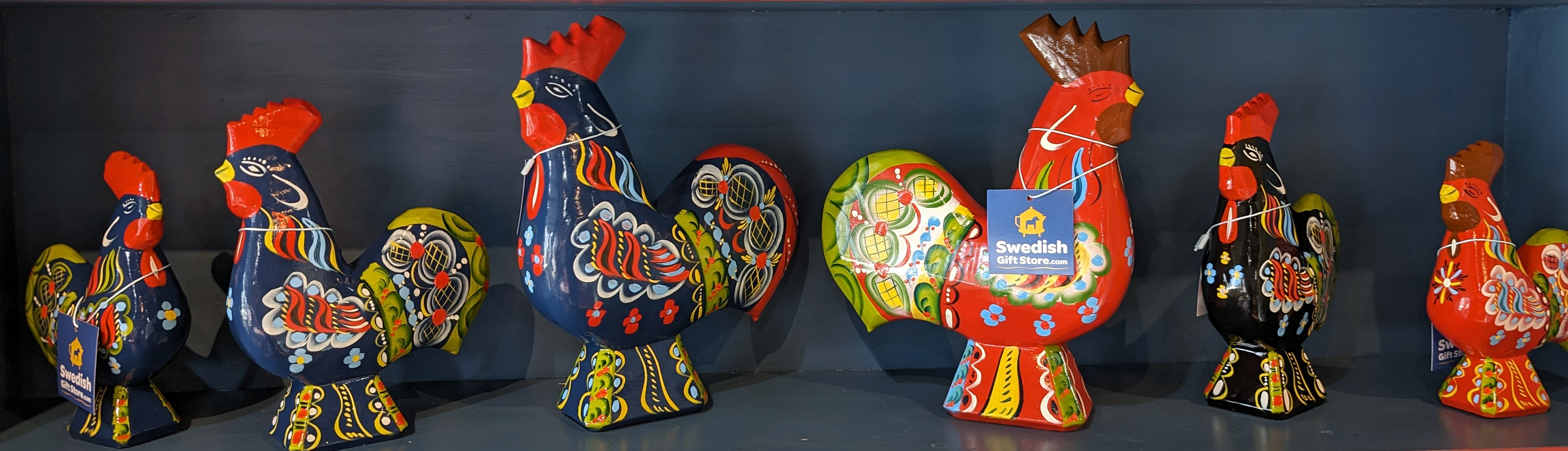 Decor: Figurines - Dala Roosters