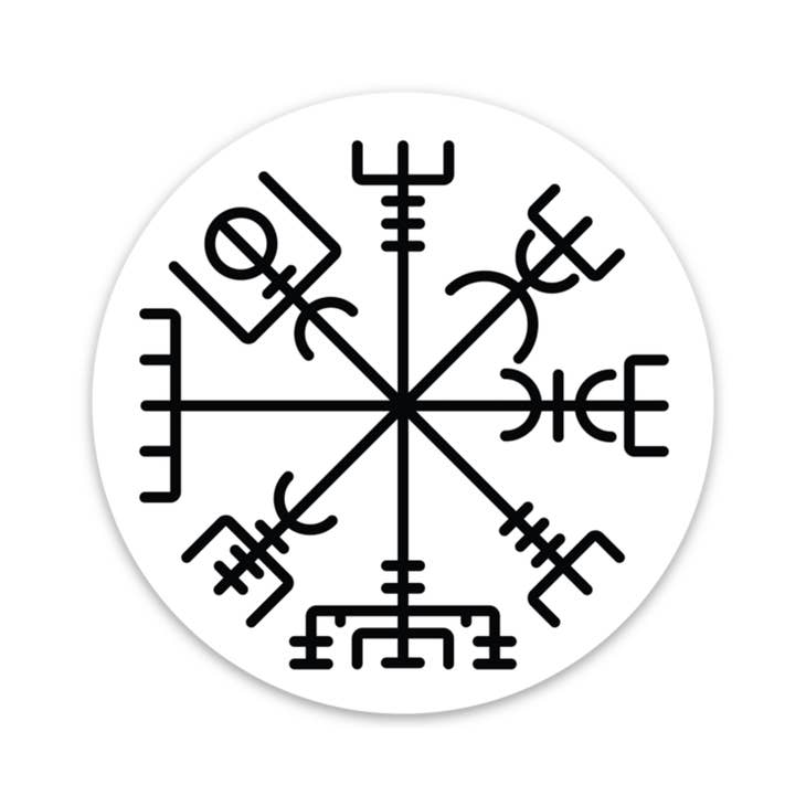 Sticker: Vegvisir Viking Compass