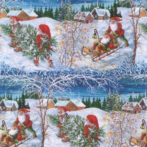 Gift Wrap: Tomte Sled