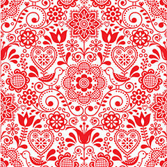 Gift Wrap: Red Folk Art