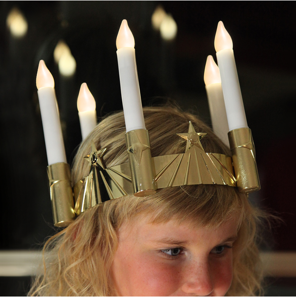 Candelabra: Star Trading - Lucia Crown, Battery Operated, LED Lights