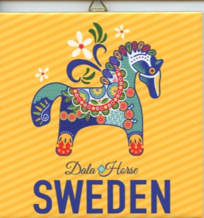 Tile: Dala Horse Sweden 6" Ceramic