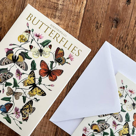 Card Pack: Butterflies 8 Card Pack with Envelopes Designed by Koustrup & Co Denmark