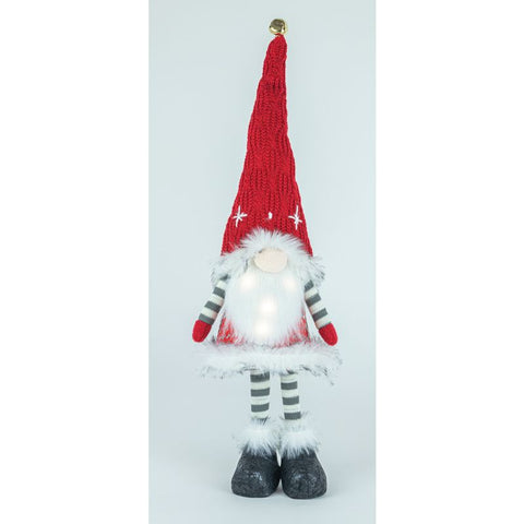 Decoration: Candy Cane Bobble Santa w/lights