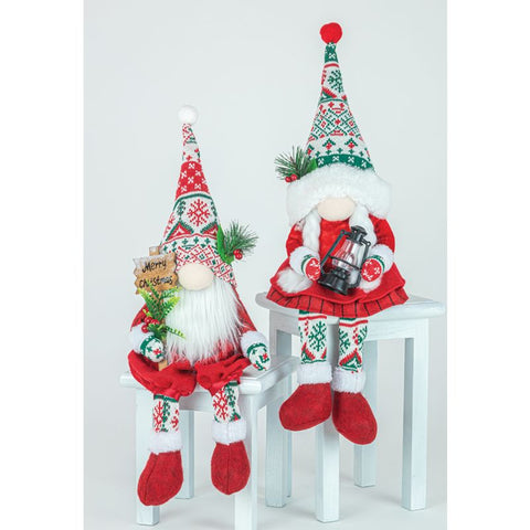 Decoration: Winter Kisses Gnome Shelf Sitter