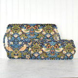 Tray: Strawberry Thief Melamine Tray - Blue by William Morris Sandwich or Almond Cake Tray