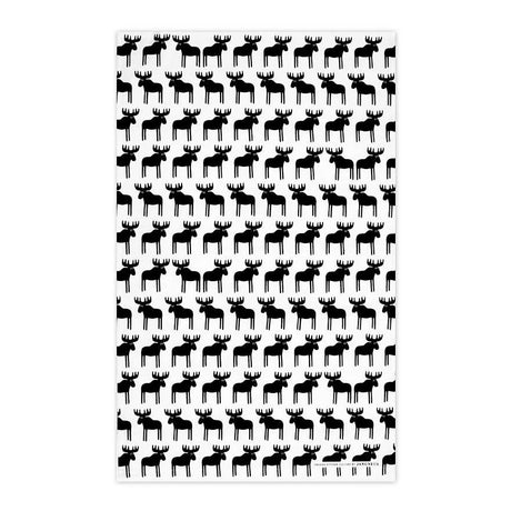 Gift Set: Jangneus Moose - Black Swedish Dish Cloth and Matching Tea Towel