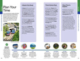 A Hachette Book Group travel guide—Book: Lonely Planet Norway Northern Lights Safari Far North Hiking & Skiing Oslo Walking Tours Travel Guide (Paperback)—features a spread on southwestern Norway, highlighting three colorful trains, seasonal tips for viewing the Northern Lights, and trip planning advice. The text is organized in columns for quick getaways, themed experiences, and extended stays.