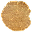 The Tree of Life Bamboo Serving Board is a 13 wooden board shaped like a tree cross-section, featuring visible growth rings and 800+ engraved silhouettes of exotic and endangered animal species.