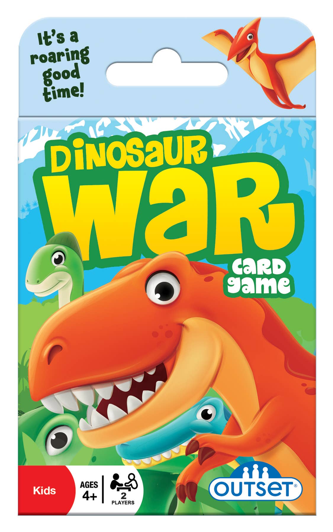 Experience the excitement of Dinosaur War with our Playing Cards: Dinosaur War Card Game! Featuring charming cartoon dinosaurs, this game is perfect for ages 4 and up, providing fun face-offs for 2 players.