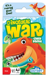 Experience the excitement of Dinosaur War with our Playing Cards: Dinosaur War Card Game! Featuring charming cartoon dinosaurs, this game is perfect for ages 4 and up, providing fun face-offs for 2 players.