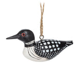 Ornament: Loon Hand Carved and Painted Ornament-4"L