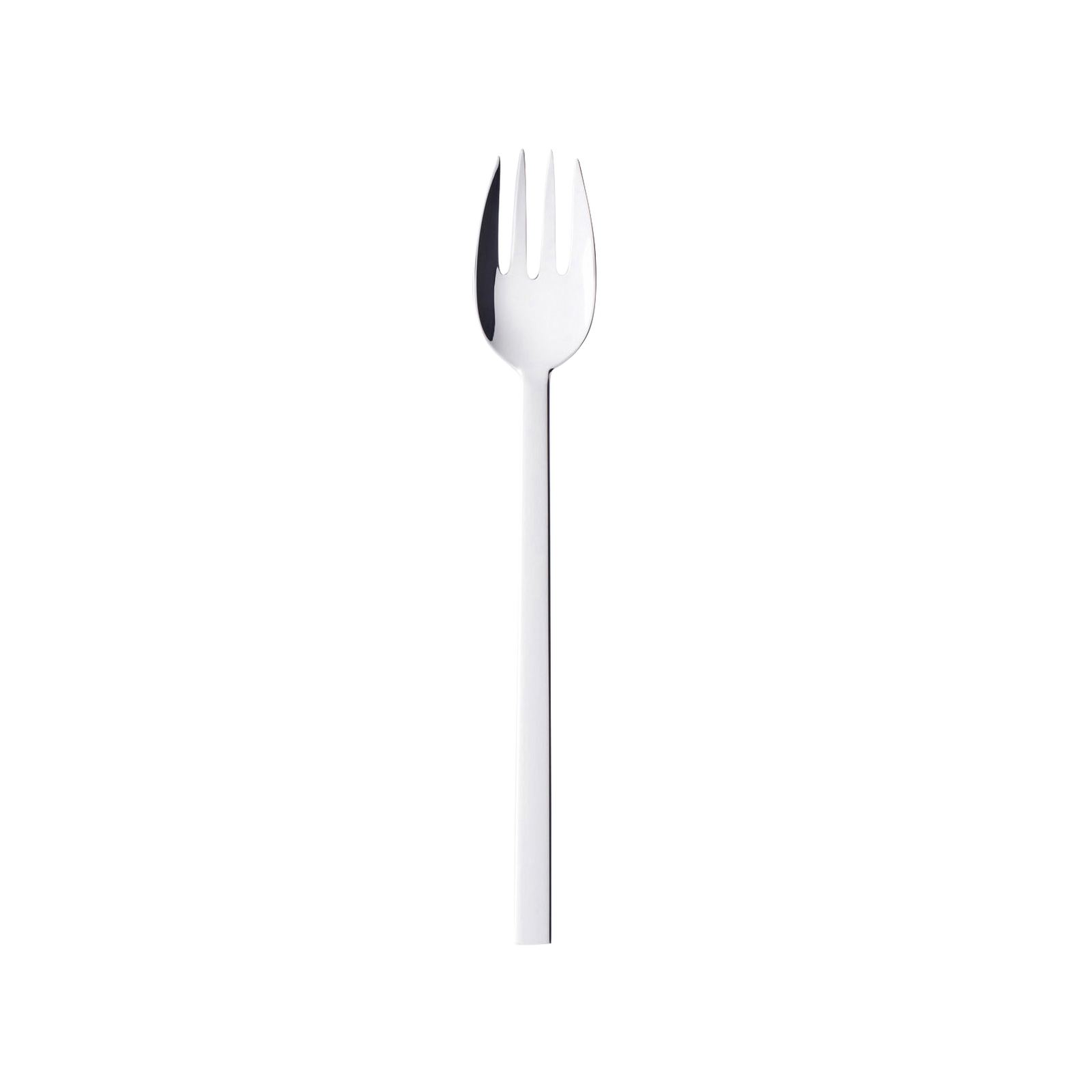 A top-tier spork from the Gense Silver Dining Set CPB 2091 is centered against a black background.