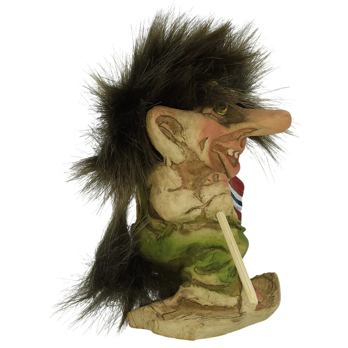 Troll: NyForm Troll with Snowshoes and Norwegian Flag 10cm or 4." Tall from Norway