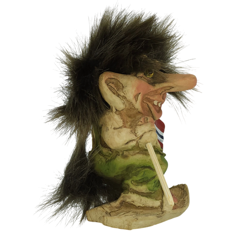 Troll: NyForm Troll with Snowshoes and Norwegian Flag 10cm or 4." Tall from Norway
