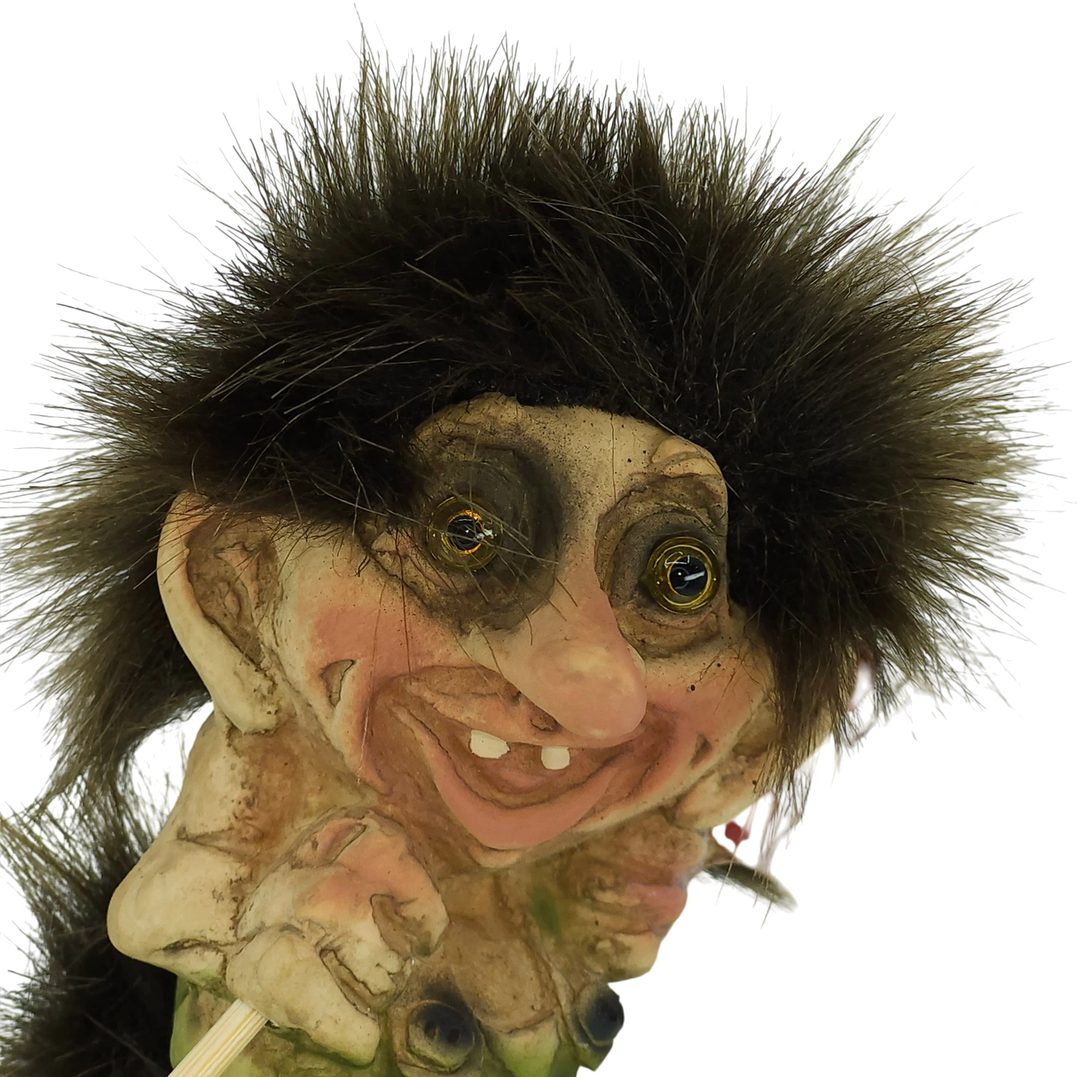 Troll: NyForm Troll with Snowshoes and Norwegian Flag 10cm or 4." Tall from Norway