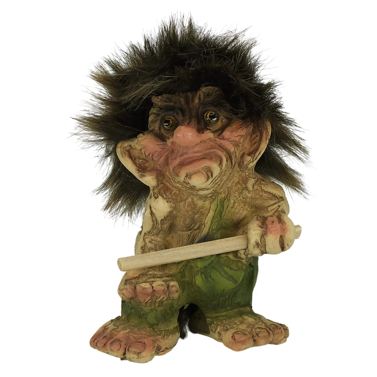 Troll: Nyform Angry Troll with Stick 11cm Tall (4.5") From Norway