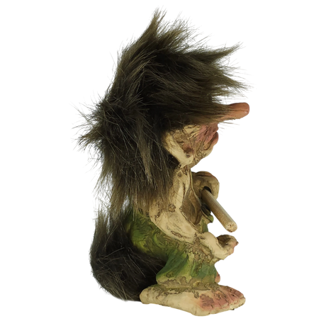 Troll: Nyform Angry Troll with Stick 11cm Tall (4.5") From Norway