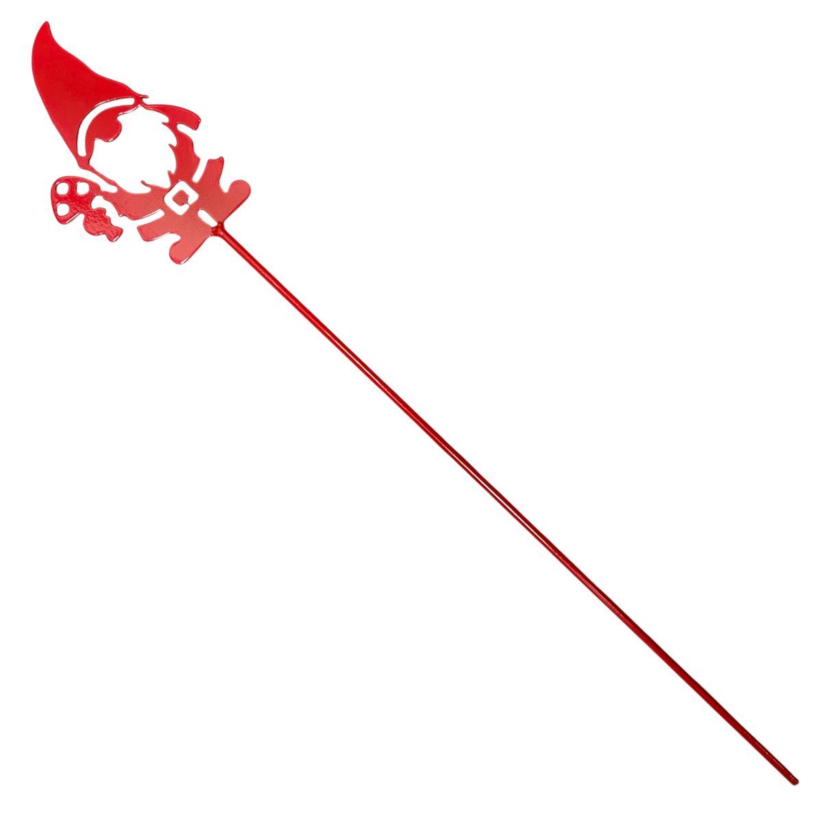 Garden Stake: Red Tomte - Gnome Metal Garden Stake (30" Height)