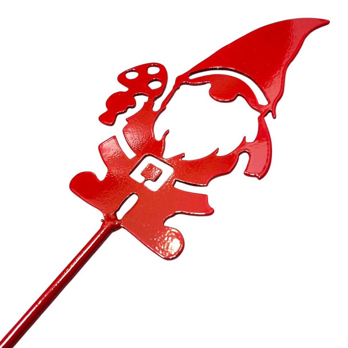 Garden Stake: Red Tomte - Gnome Metal Garden Stake (30" Height)