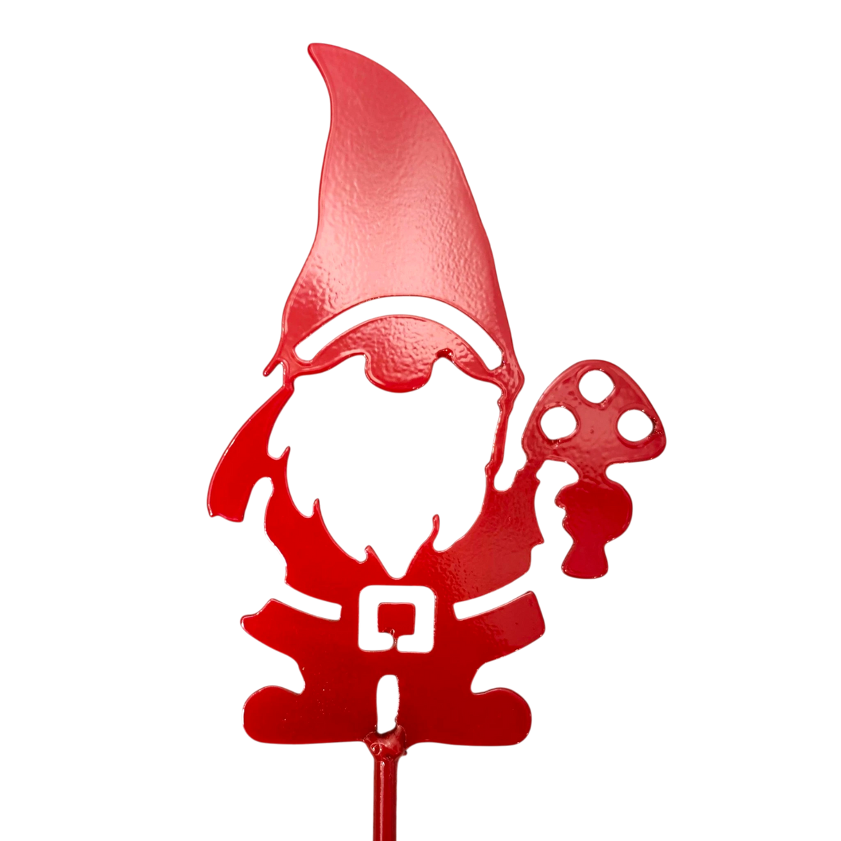 Garden Stake: Red Tomte - Gnome Metal Garden Stake (30" Height)