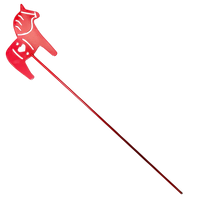 Garden Stake: Dala Horse on a Stick – Red Swedish Dala Horse Garden Stake, 30"