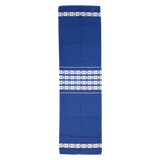 Runner: Royal Blue and White Woven Table Runner Made in Sweden 17" x 56"